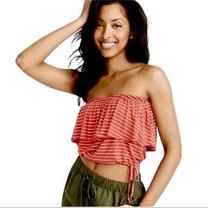 Abercrombie & Fitch StripeD Strapless Crop Top - Women |NWOT